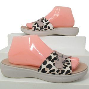 Skechers Go Walk Slides Mauve Animal Pattern Luxe Collection Sandals Size 8